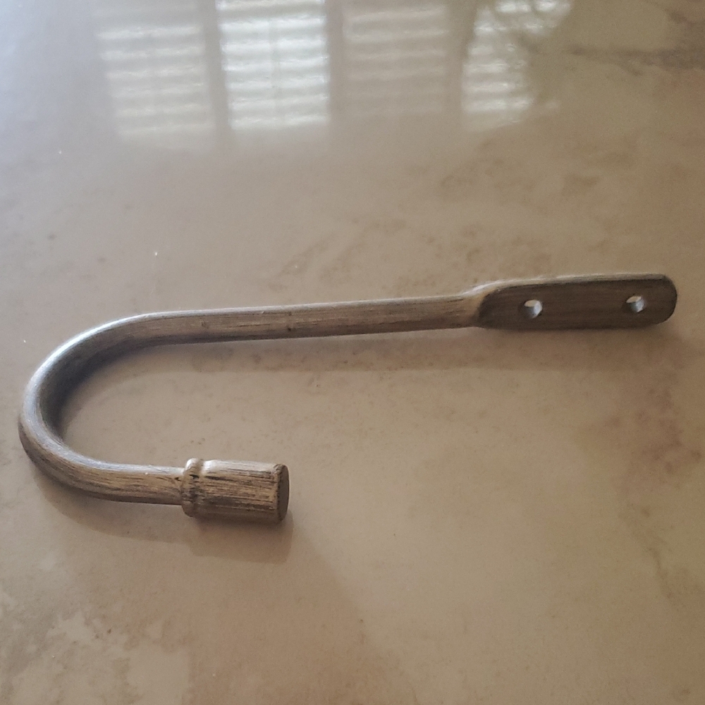 Elegant Antique Goldtone Drapery Tieback Hook Accessory